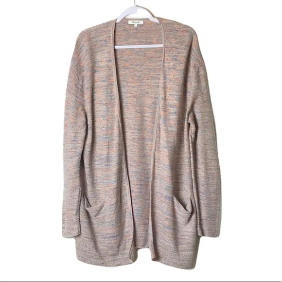 Madewell Summer Ryder Marled Multicolored Open Front Cardigan Size Medium - Picture 5 of 9